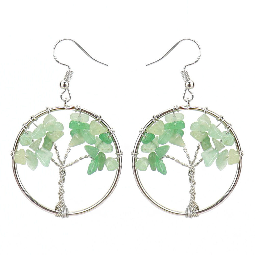 Wholesale Natural stone colorful stone earrings